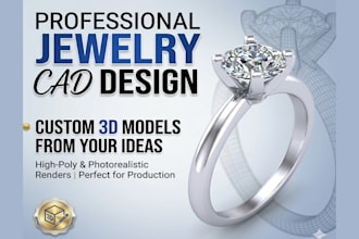 3d cad jewelry design with HD renderings