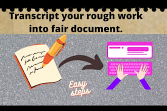 transcribe your hand writing into any document