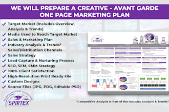 complete a 1 page marketing plan