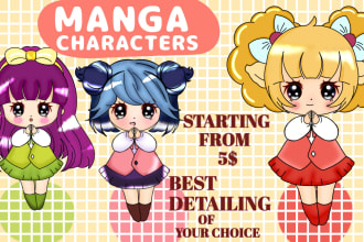 draw kawaii manga anime character