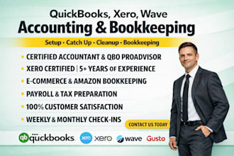 do quickbooks online bookkeeping with setup, catch up and quickbooks clean up