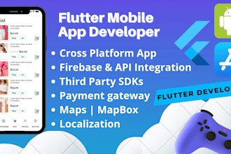 mobile app development ios, android, flutter developer