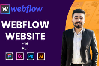 design figma to webflow website and webflow landing page