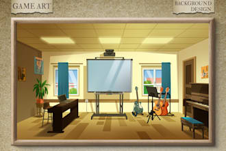 design 2d game concept art background