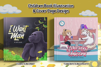 create children book illustrations and book cover design