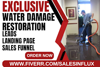 generate water damage leads build water restoration plumbing fire damage website