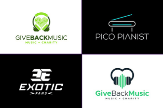 do outstanding entertainment music dance films logo design