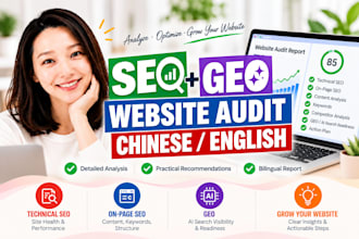 provide a website SEO and GEO audit in chinese or english