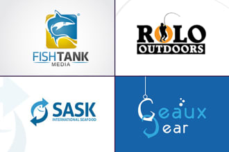 design unique fishing logo with unlimited revisions for you