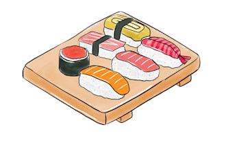 draw simple food in watercolor style