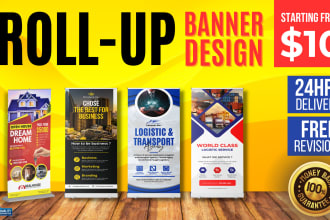do eye catching roll up, retractable banners for your event or promotion
