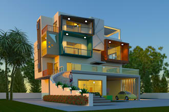 create your magnificent exterior house 3d design and render