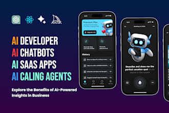 develop premium ai app, ai saas platforms, ai chatbots, ai calling agents