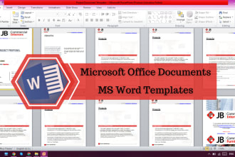 create, edit microsoft word template, redesign, format ms office document
