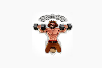 design treasure chest fitness logo