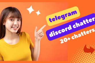 be your telegram and discord chatter, community manager