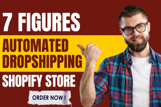 create shopify dropshipping store, shopify website, shopify redesign, shopify