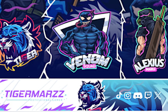 design amazing mascot logo,for gaming, esport, sport, twitch