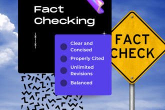fact check your article, report, or web content
