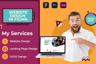 do figma website design, website UI UX, figma landing page