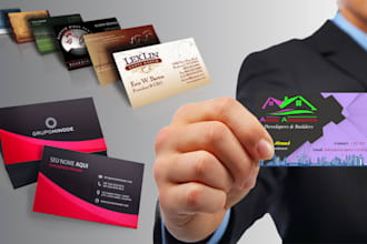 design unique business card with two ideas