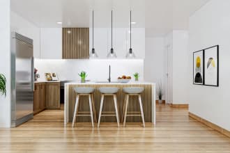 design and render your kitchen 3d in photo realistic