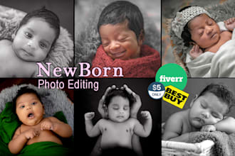 do newborn photo editing and  make them lovely