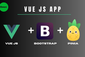 build vue js app with bootstrap and pinia