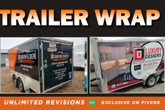 create professional box trailer, trailer wrap, truck wrap, van wrap design
