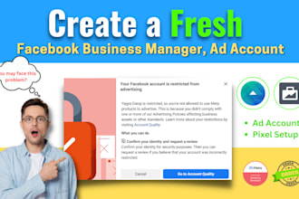 create fresh facebook business manager and ads account