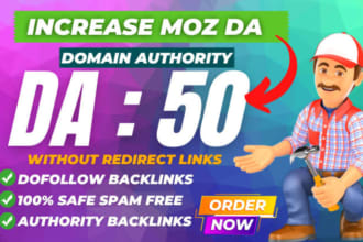 increase domain authority da pa tf cf using white hat method