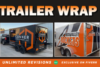 design professional box truck, long trailer and semi truck wrap design