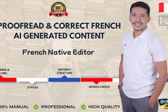 professionally correct and improve your french ai writing