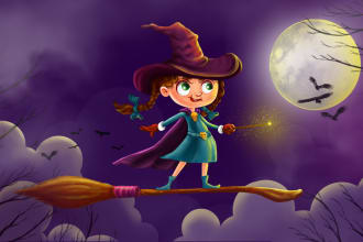 create children book illustration and digital painting
