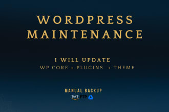 update wordpress core, plugins and theme