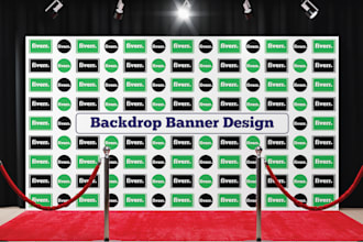 do backdrop, step and repeat, trade show, billboard and banner ads design