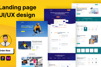do professional, responsive web landing page UI UX design in figma