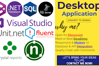 build your desktop app using c sharp winforms or wpf and dot net