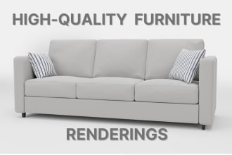 create 3d model and render your furniture product for website