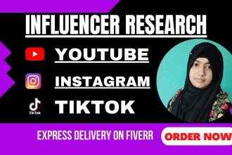 find, research and collect podcast youtube influencers email list