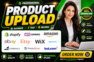 upload products listing to shopify store woocommerce etsy ebay amazon