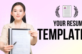 design, write or edit professional cv or resume template