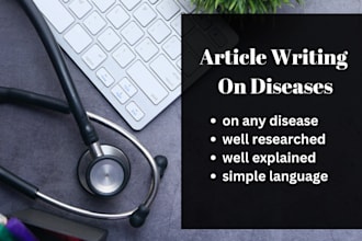 write articles on health and disease