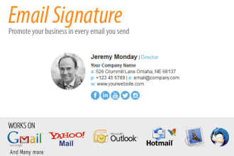 create clickable HTML email signature