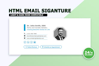 create clickable HTML email signature