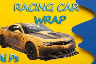create racing car wrap sports car wrap, car wrap, van wrap design