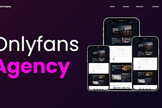 create onlyfans management website for models and onlyfans agency website