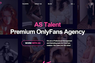 create an engaging onlyfans management website for models and agencies