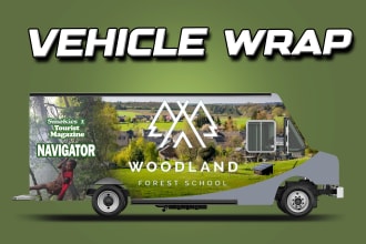 create graphic vehicle wrap food truck wrap van wrap  car wrap design