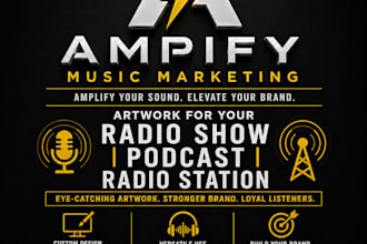 design custom artwork for your radio show,podcast,radio station